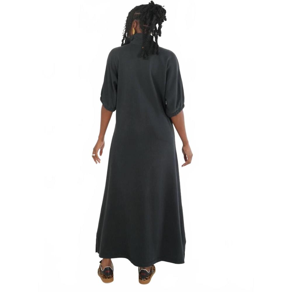 NEW EMILY MCCARTHY poppy maxi dress in black french terry - Picture 3 of 3